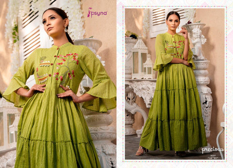 Psyna Precious Vol 2 Cotton Fancy Designer Kurtis