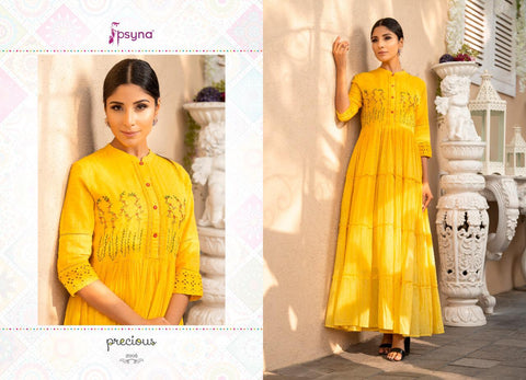 Psyna Precious Vol 2 Cotton Fancy Designer Kurtis