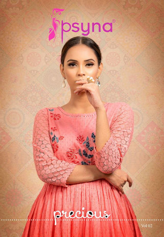 Psyna Precious Vol 2 Cotton Fancy Designer Kurtis