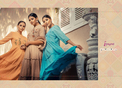 Psyna Precious Vol 2 Cotton Fancy Designer Kurtis