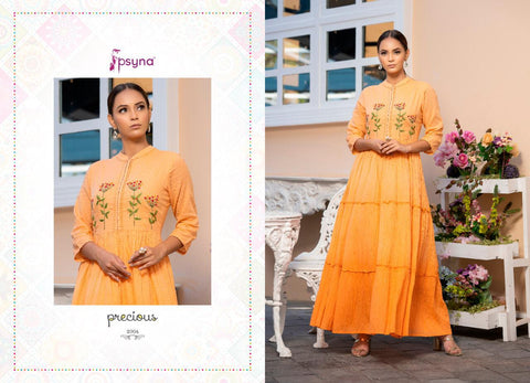 Psyna Precious Vol 2 Cotton Fancy Designer Kurtis