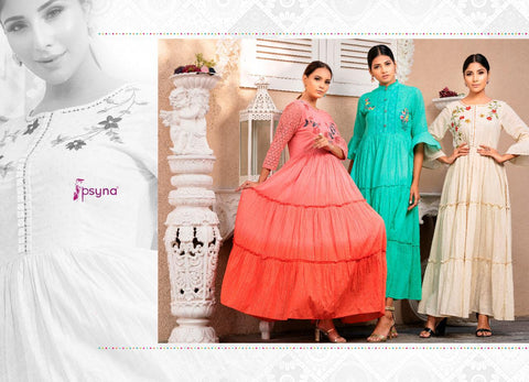 Psyna Precious Vol 2 Cotton Fancy Designer Kurtis