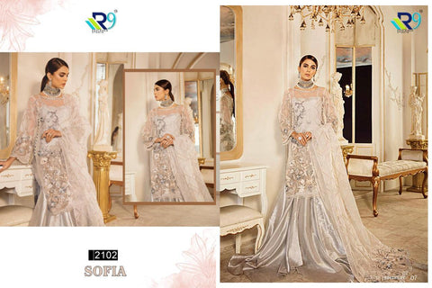 R9 Designer Sofia Faux Georgette Pakistani Salwar Kameez