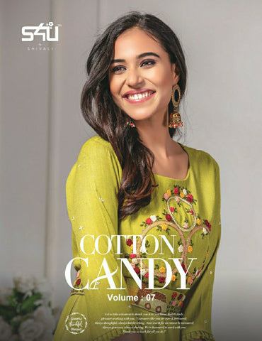 S4u cotton candy Rayon Slub Fancy Designer Kurti Collection
