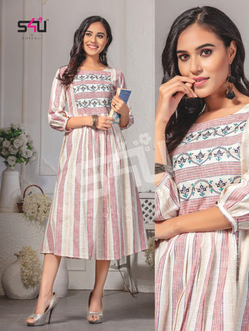 S4u cotton candy Rayon Slub Fancy Designer Kurti Collection