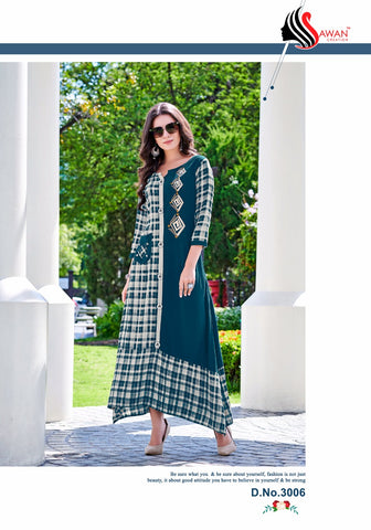 Sawan Creation Fizza Vol 3 Rayon Heavy Designer Salwar Kurtis