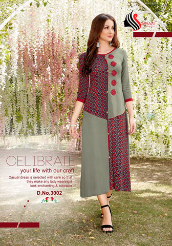 Sawan Creation Fizza Vol 3 Rayon Heavy Designer Salwar Kurtis