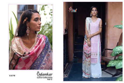 SHREE FABS QALAMKAR LAWN COLLECTION VOL 2 EMBROIDERED SUITS