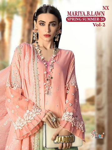 SHREE FABS SPRING SUMMER 20 VOL 2 NX PAKISTANI EMBROIDERED SUIT COLLECTION