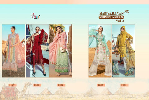 SHREE FABS SPRING SUMMER 20 VOL 2 NX PAKISTANI EMBROIDERED SUIT COLLECTION