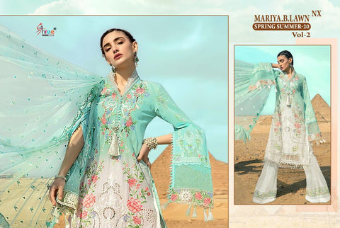 SHREE FABS SPRING SUMMER 20 VOL 2 NX PAKISTANI EMBROIDERED SUIT COLLECTION