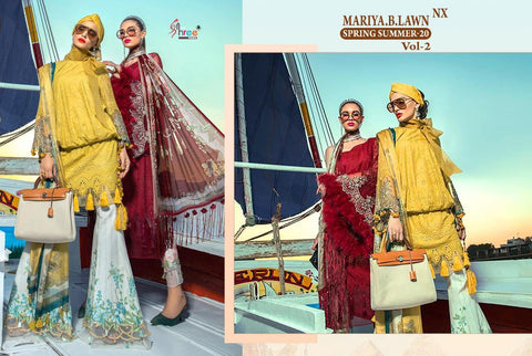 SHREE FABS SPRING SUMMER 20 VOL 2 NX PAKISTANI EMBROIDERED SUIT COLLECTION