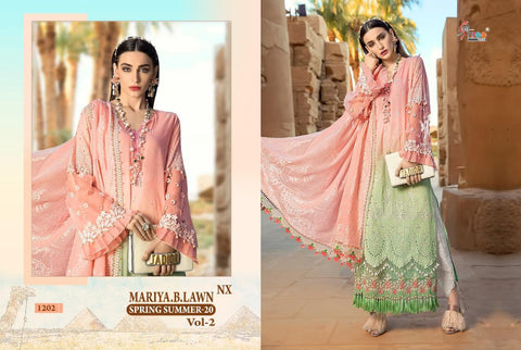 SHREE FABS SPRING SUMMER 20 VOL 2 NX PAKISTANI EMBROIDERED SUIT COLLECTION