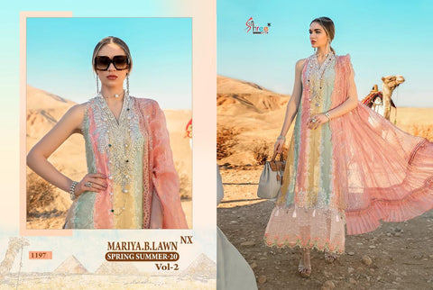 SHREE FABS SPRING SUMMER 20 VOL 2 NX PAKISTANI EMBROIDERED SUIT COLLECTION
