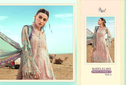 SHREE FABS MARIYA B LAWN B VOL 3  HEAVY EMBRODERY COLLECTION