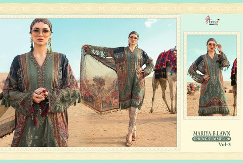 SHREE FABS MARIYA B LAWN B VOL 3  HEAVY EMBRODERY COLLECTION