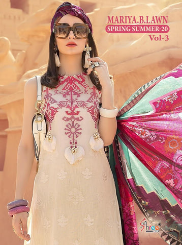 SHREE FABS MARIYA B LAWN B VOL 3  HEAVY EMBRODERY COLLECTION