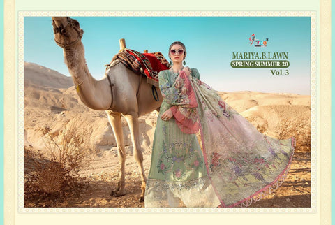 SHREE FABS MARIYA B LAWN B VOL 3  HEAVY EMBRODERY COLLECTION
