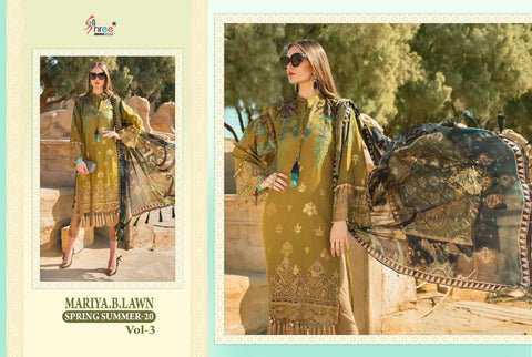 SHREE FABS MARIYA B LAWN B VOL 3  HEAVY EMBRODERY COLLECTION